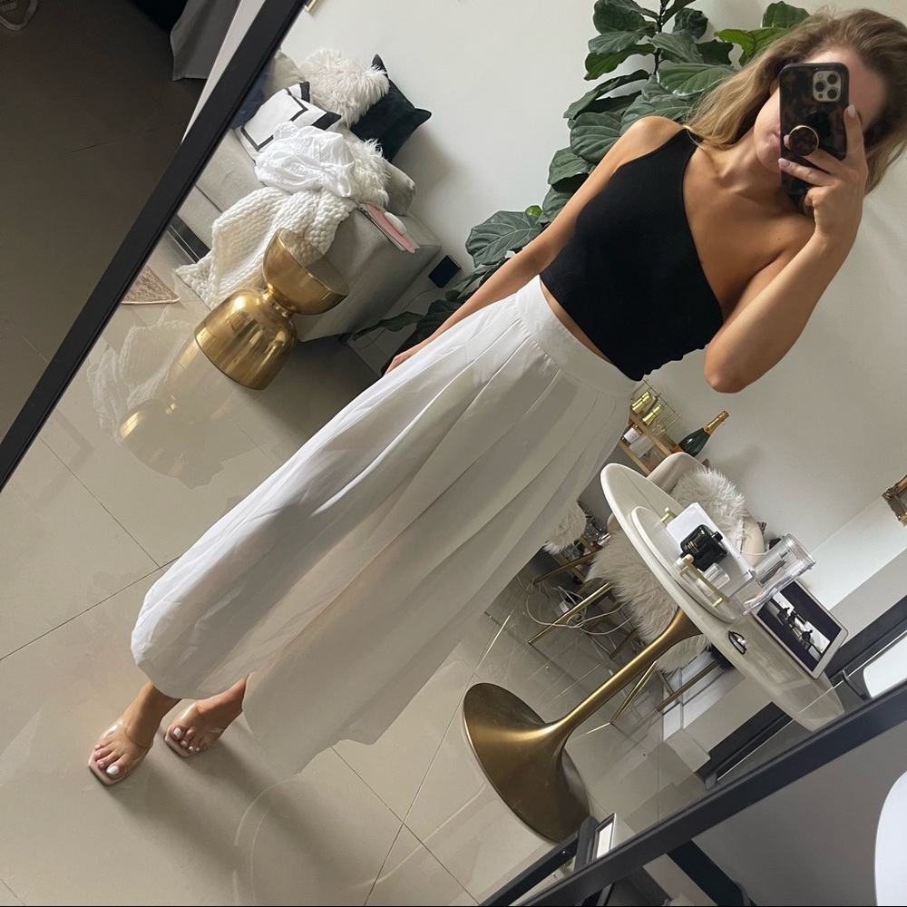 Zara Wide Leg Cropped Pants